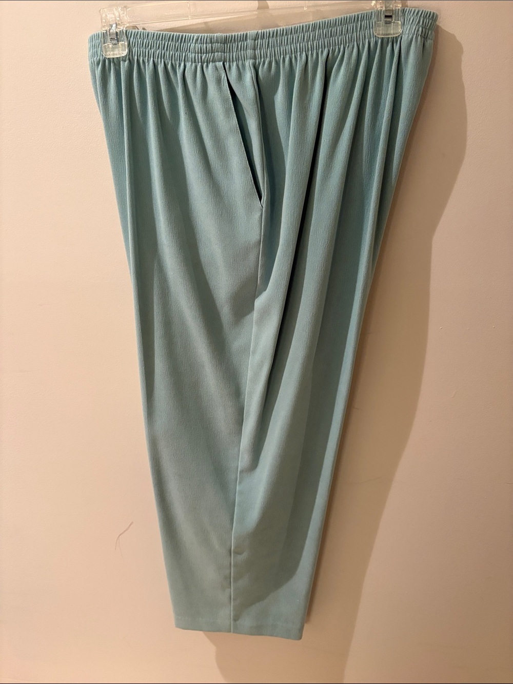 Alfred Dunner Light Seafoam Elastic-Waist Women's Trousers